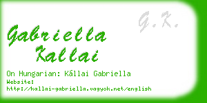 gabriella kallai business card