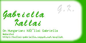 gabriella kallai business card